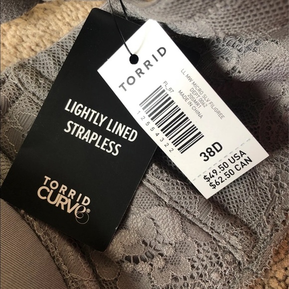 NWT Torrid Strapless Bra 38D - Picture 2 of 2
